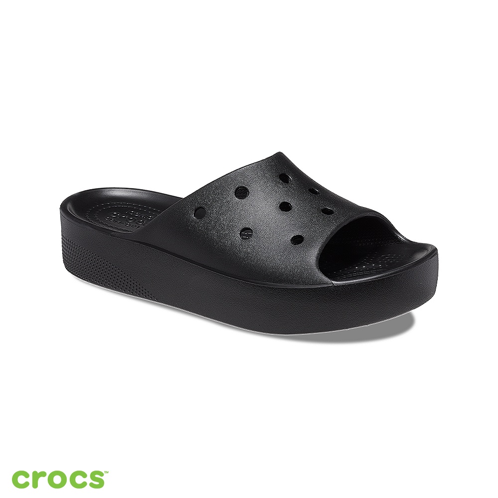 Crocs 卡駱馳 (女鞋) 經典雲朵涼拖-208180-001_洞洞鞋