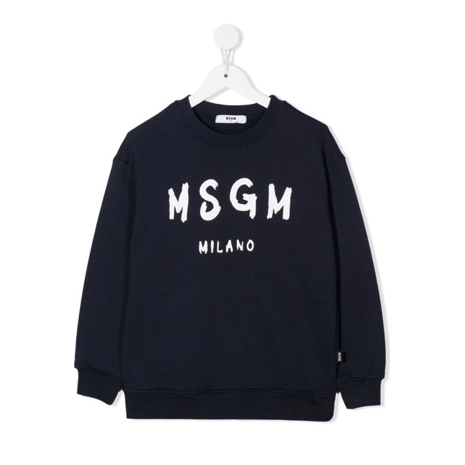 msgm 童裝14Y 現貨 刷毛上衣海軍藍