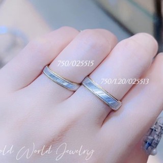 金世界珠寶-雙色鉑金戒指 (可單一選購) 鉑金 白金 PT900+750K 18K Platinum 固定圍