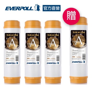 【EVERPOLL】一般標準型10吋道爾樹脂濾芯 EVB-M100A / M100A [買3+送1]
