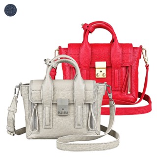 3.1 Phillip Lim Pashli 燙金LOGO金扣小牛皮手提斜揹包(迷你/多色)