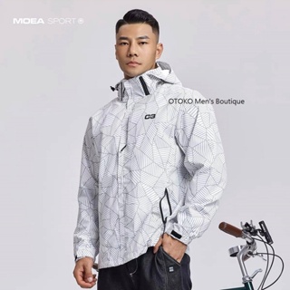 【OTOKO Men's Boutique】MOEA SPORT墨立方:戶外防風防潑水衝鋒外套／迷彩白色(台灣獨家代理)
