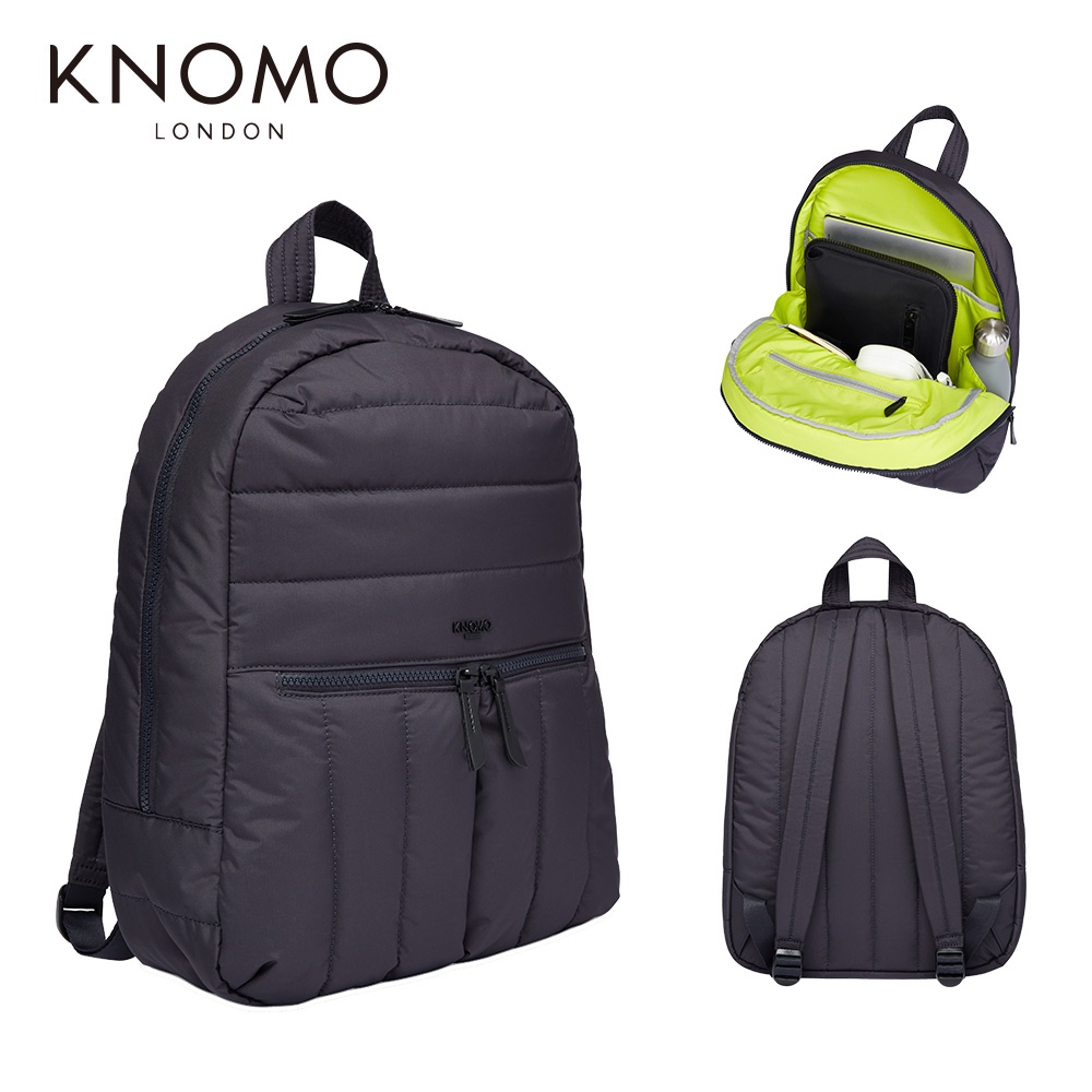 KNOMO BERLIN 前衛簡約15吋超輕盈後背包 (羽絨外套包) 黑色後背包