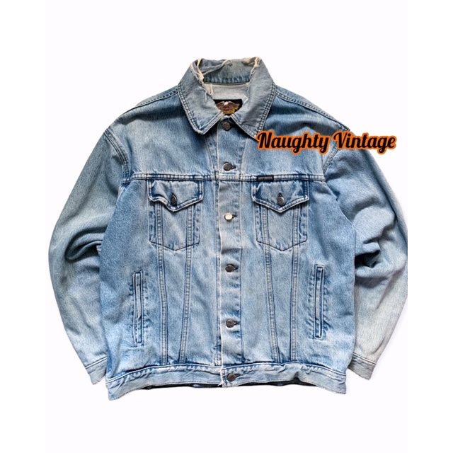 哈雷古著 90s 加拿大製 丹寧夾克 牛仔外套 Vintage Harley Davidson Denim Jacket