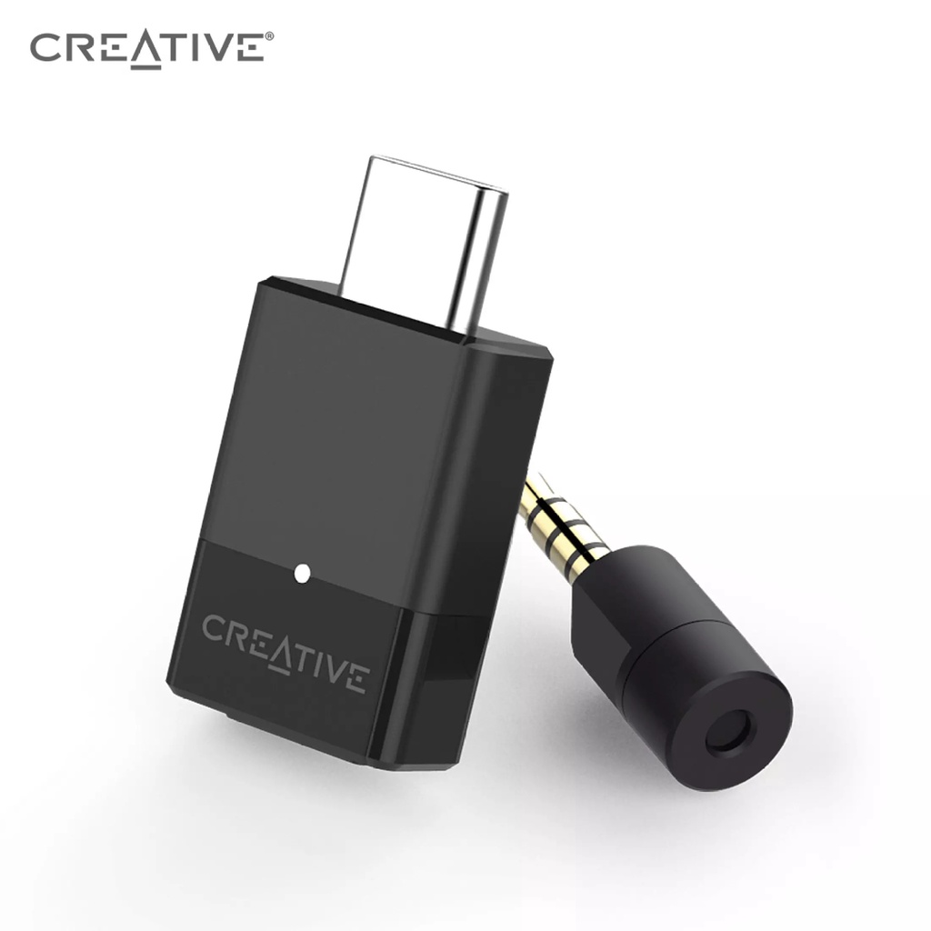 Creative BT-W3 藍牙 5.0 USB-C 音頻發射器、aptX LL 和 aptX HD、3.5 毫米模擬