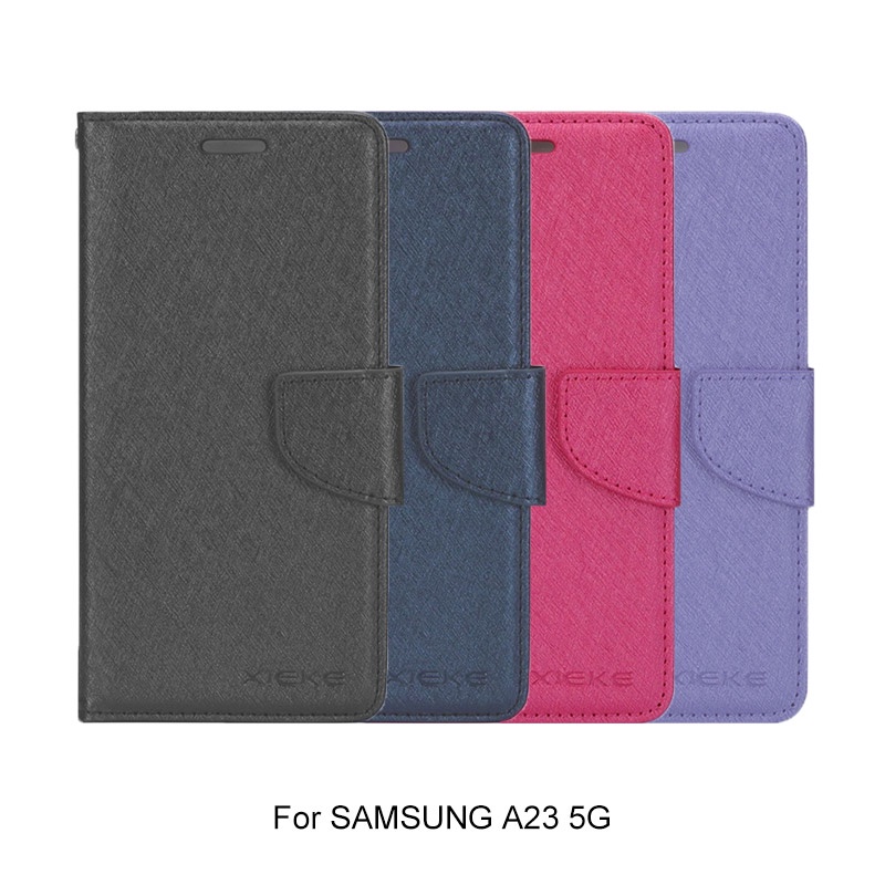 XIEKE Samsung Galaxy A23 5G 月詩蠶絲紋皮套 磁扣 卡片收納 保護套 手機套