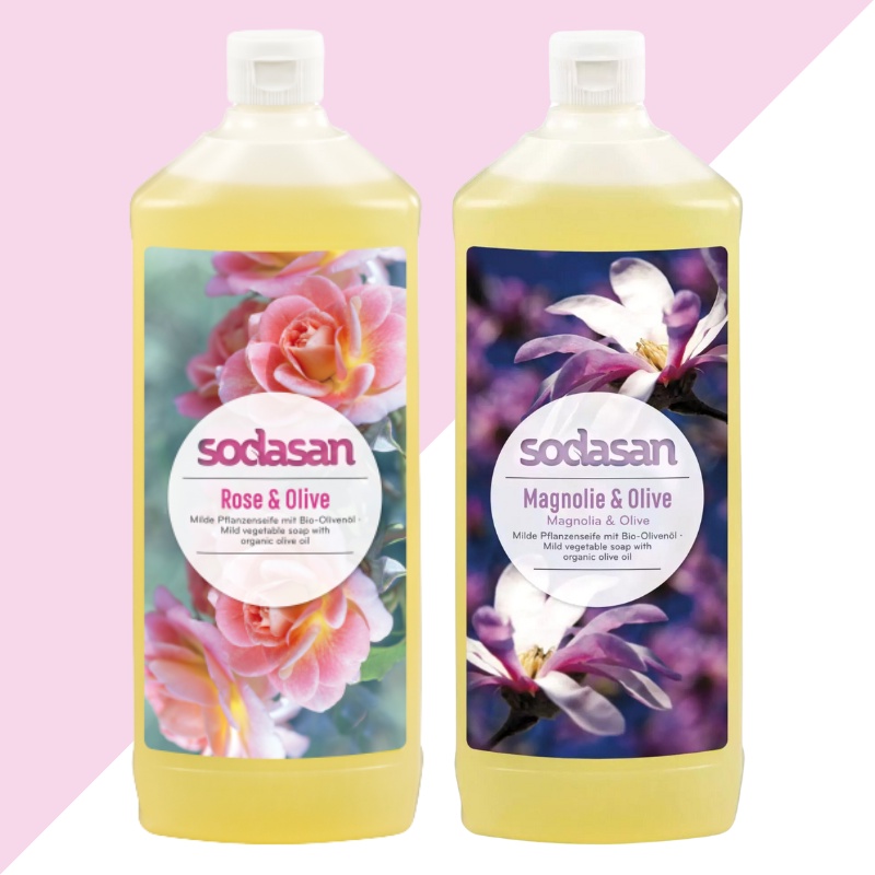 即期良品💎德國 Sodasan 舒德森 橄欖植物液態皂 玫瑰/ 木蘭 1000ml 洗手 液態皂 清潔 潔膚 附發票