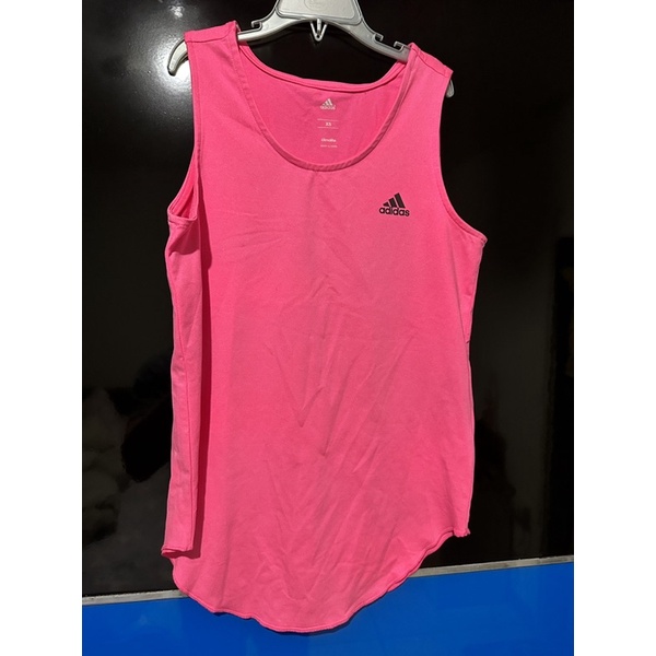 Adidas 愛迪達 女生粉紅色運動背心 XS號 近全新