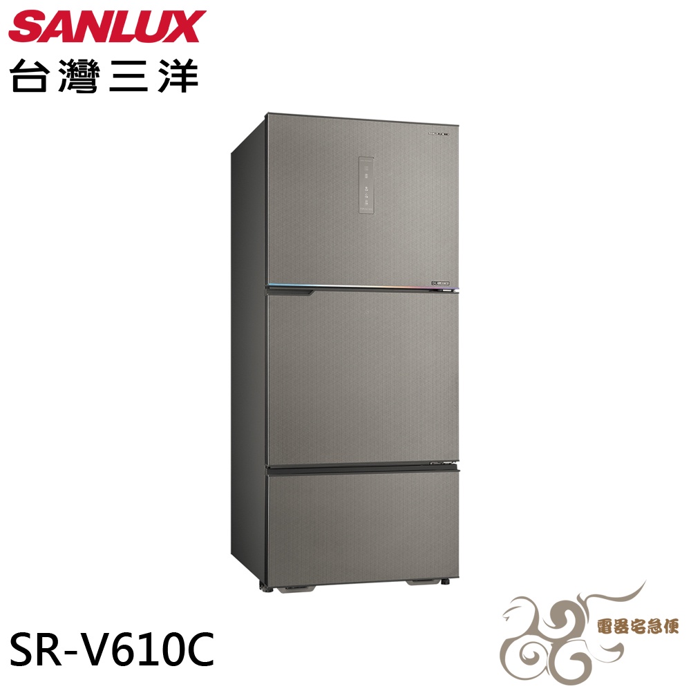 SANLUX 台灣三洋 606L 大冷凍庫變頻三門電冰箱 SR-V610C