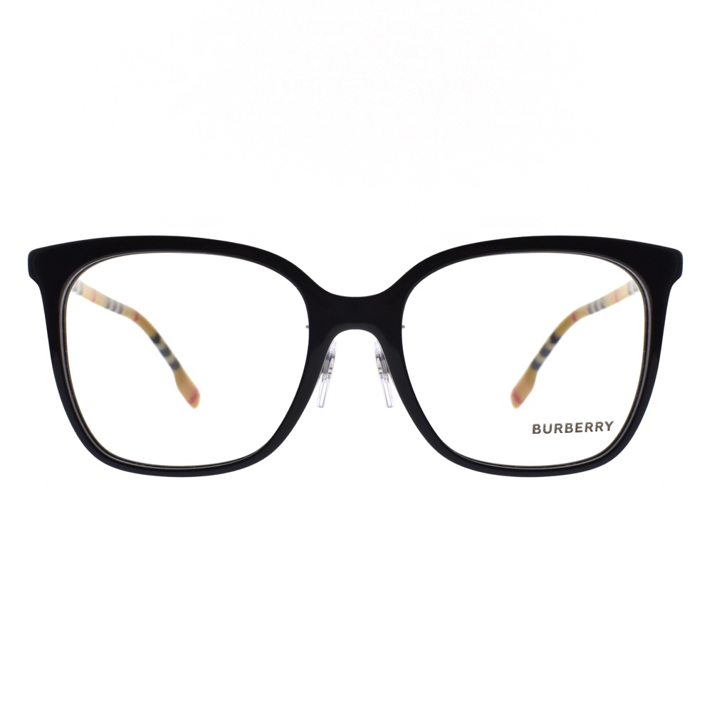 BURBERRY 光學眼鏡 B2367F 3853 經典格紋細臂大方框 眼鏡框 - 金橘眼鏡