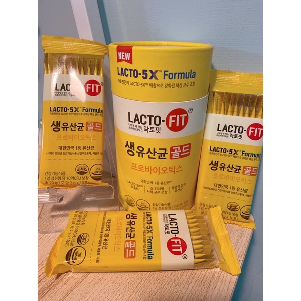 韓國 鍾根堂 益生菌 lacto fit 新升級 （黃色5X版 全家試用版）乳酸菌 lacto-fit 鐘根堂