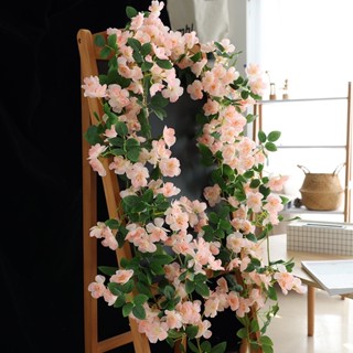 高質感櫻花🌸 模擬櫻花🌸藤條 壁掛 假花 藤條 空調管道 室內吊頂 婚慶裝飾 塑膠藤蔓植物 櫻花植物 植物藤蔓 花束藤蔓