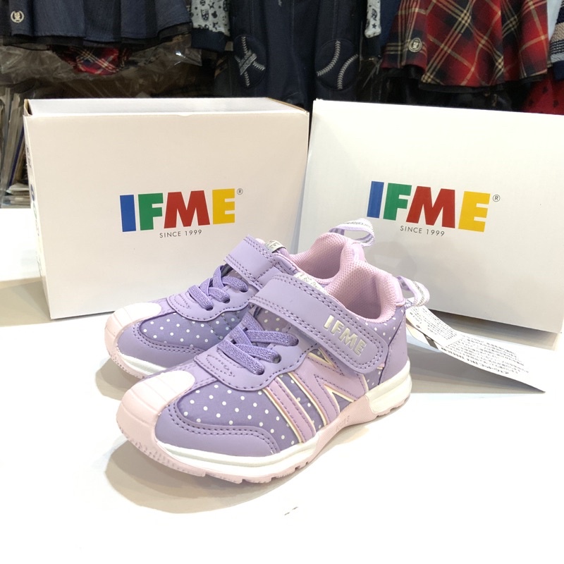 【出清特價‼️】 🇯🇵 IFME 浪漫紫點點女童布鞋