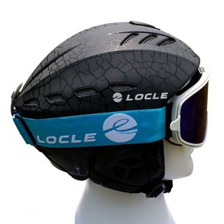 LOCLE專業滑雪頭盔成人兒童單雙闆滑雪裝備護具男女保暖防撞雪盔