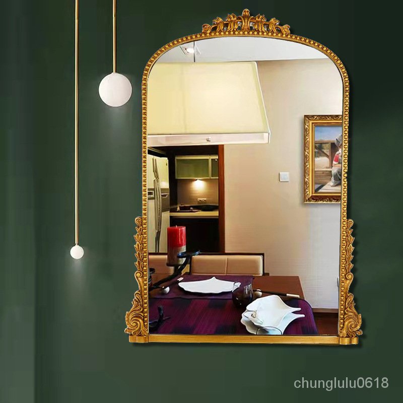 【熱銷】小紅書 熱賣 浴室鏡 2023 法式 複古 穿衣鏡 歐式 輕奢 梳妝鏡 LED 智能鏡子 全身鏡子 大鏡子 掛鏡