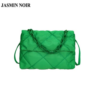 Jasmin NOIR 尼龍女士斜挎包時尚鏈條斜挎包翻蓋斜背包