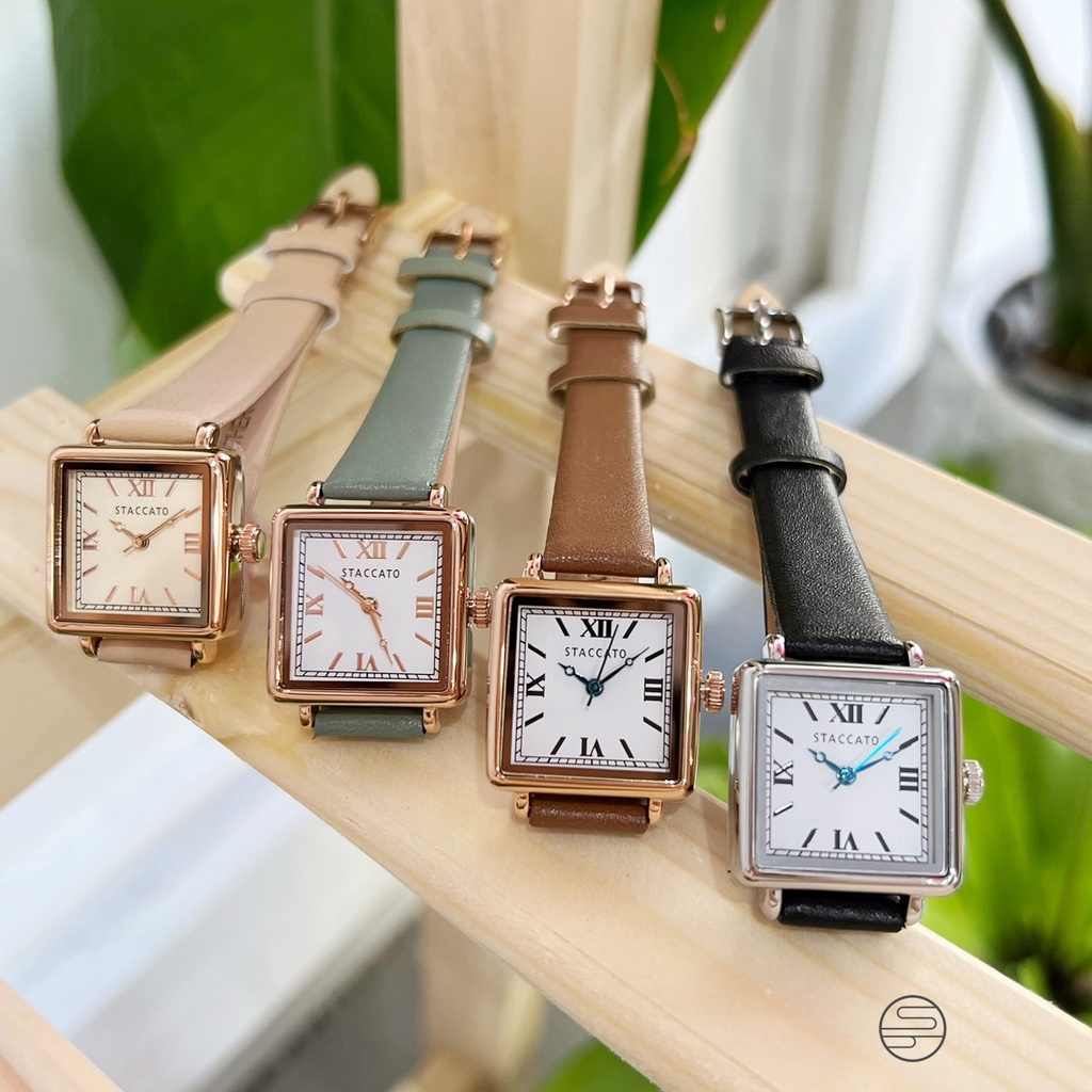 【S&H】韓國 復古羅馬方型錶4色|STACCATO手錶