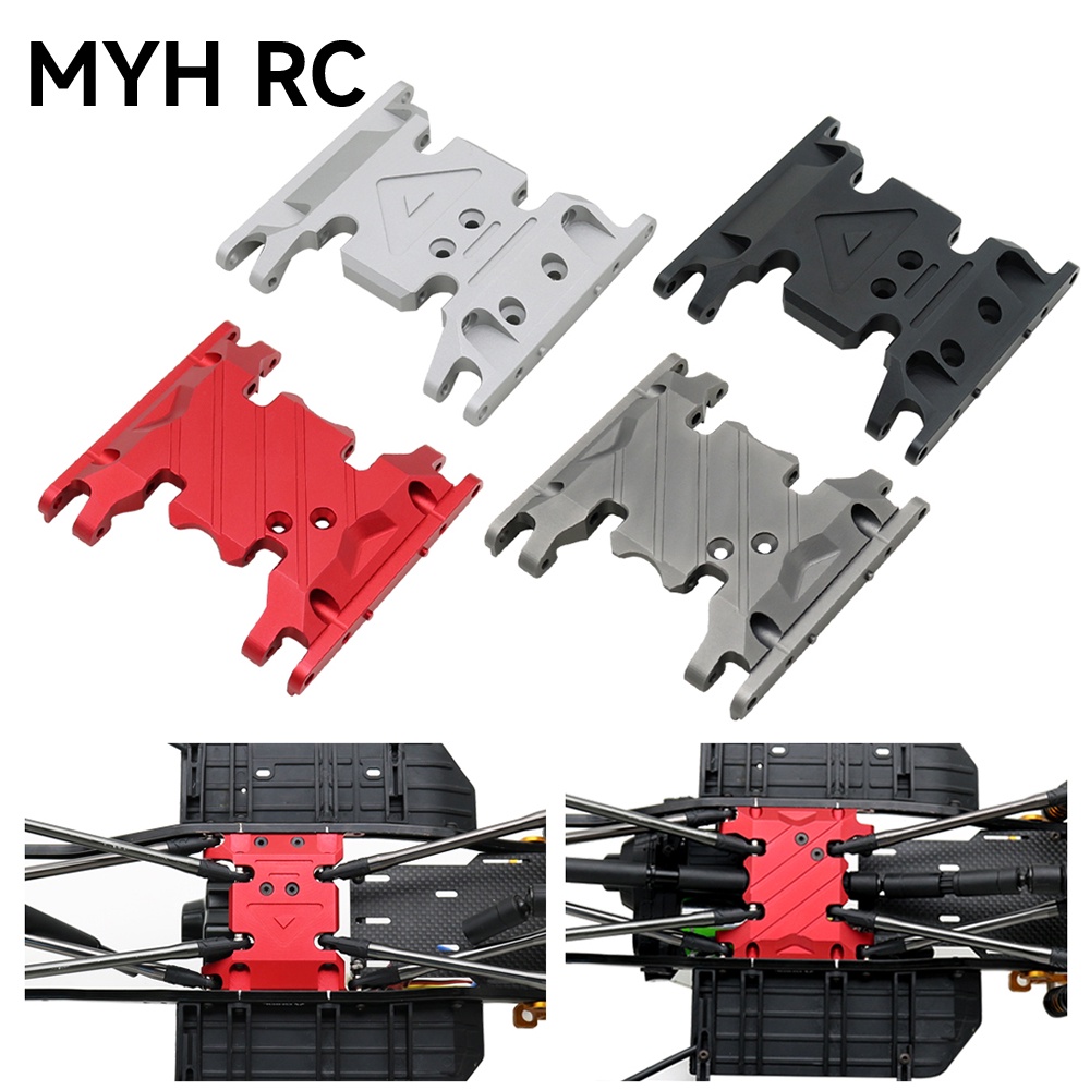 Myhrc BDXRC 金屬底盤變速箱安裝變速箱支架,適用於 1/10 RC 履帶式軸向 SCX10 II 90046