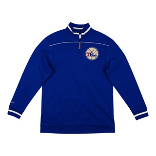 NBA Team Issued French Terry 1/4 Zip 半開襟復古長袖Tee 76人 藍