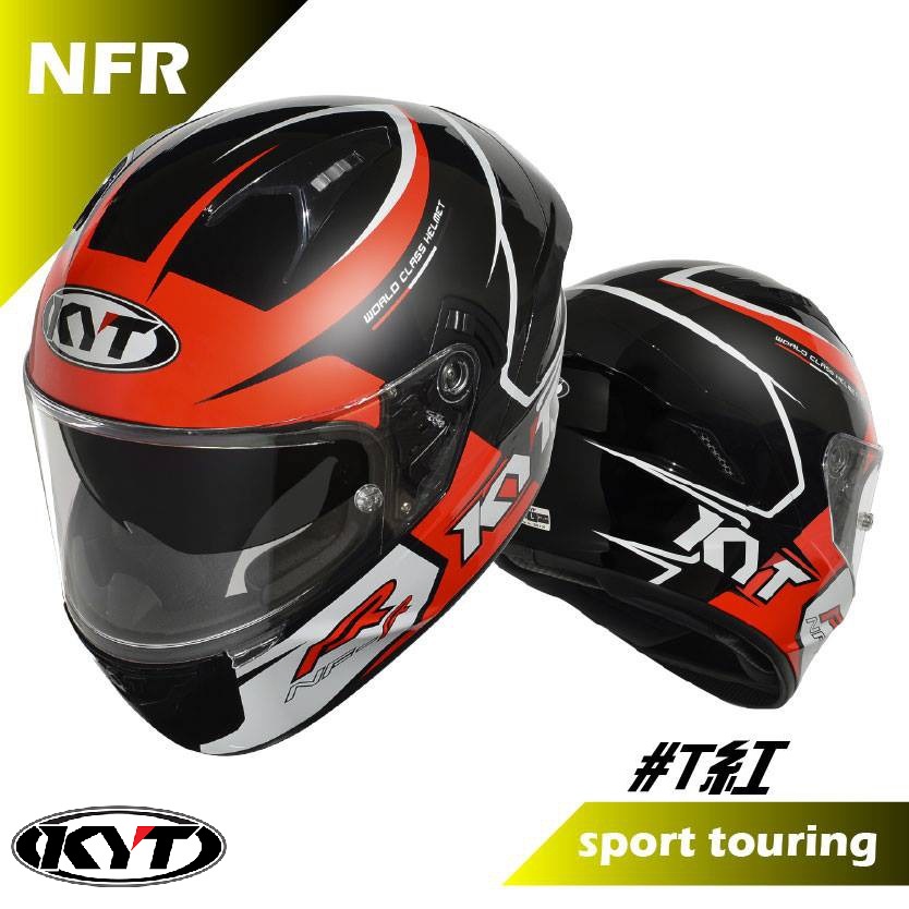 【咪咪帽帽】KYT NFR 安全帽 NF-R #T 紅 選手彩繪 全罩式安全帽 內藏墨鏡 全罩式 進口帽