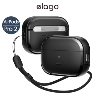 <elago> [代理正品] AirPods Pro 2 EDC衝擊吸收保護套-黑(掛繩) 現貨