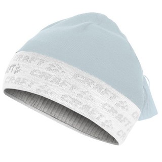 【瑞典 Craft】LOGO HAT 經典LOGO帽.彈性透氣保暖針織羊毛帽/內裡親膚汗帶 銀灰 1900299
