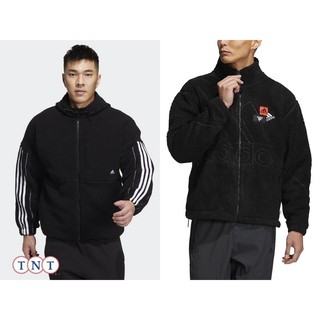 《TNT》ADIDAS 男 絨毛 保暖 三線 街頭時尚 立領 連帽外套 HP1374 / HN8953