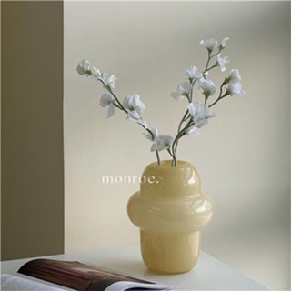 monroe家居北歐玻璃花瓶現代時髦鮮花插花客廳餐廳民宿奶油色裝飾