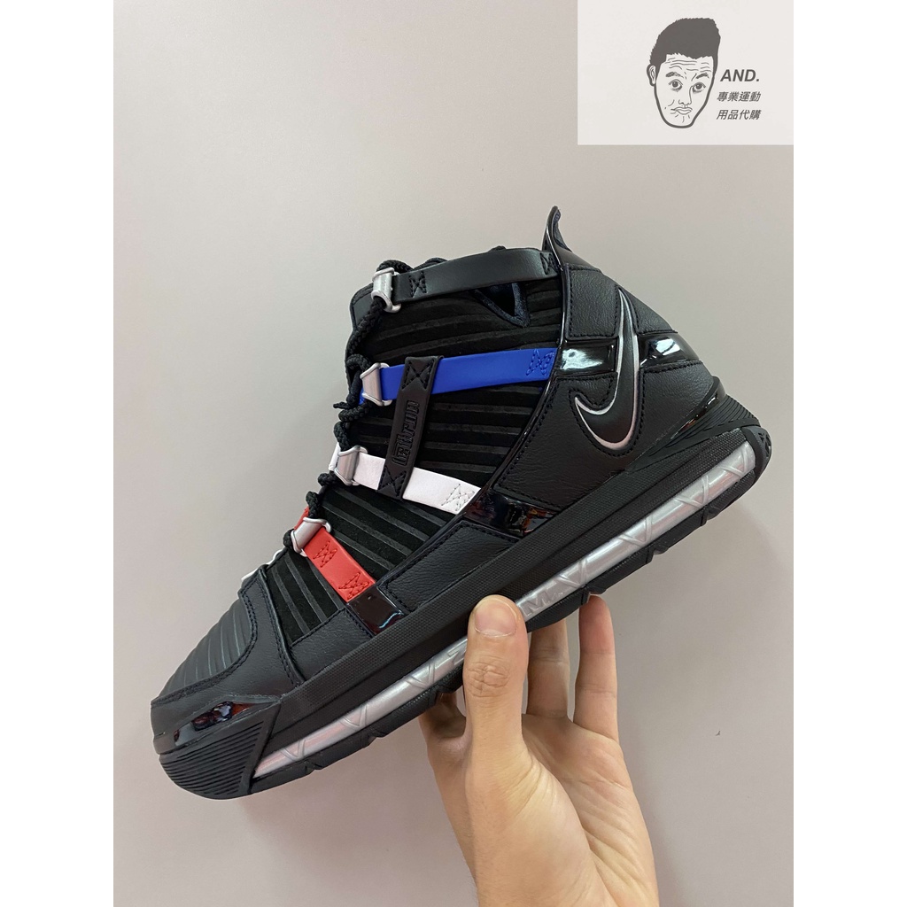 【AND.】NIKE ZOOM LEBRON 3 III QS BBZ 黑銀 理髮廳 籃球鞋 男款 DO9354-001