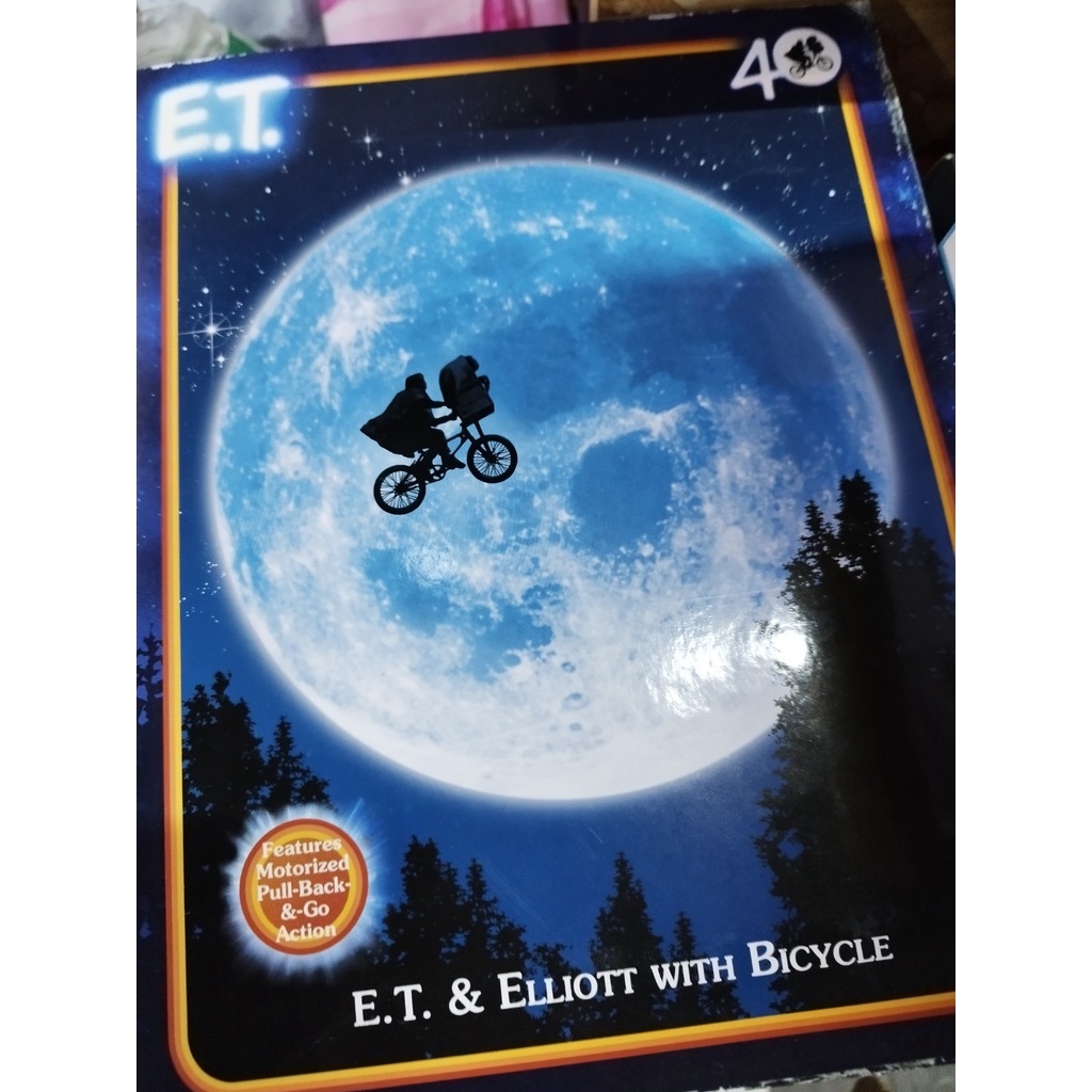 NECA E.T. 40th E.T.&amp;Elliott With Bicycle 外星人 埃利奧特&amp;腳踏車
