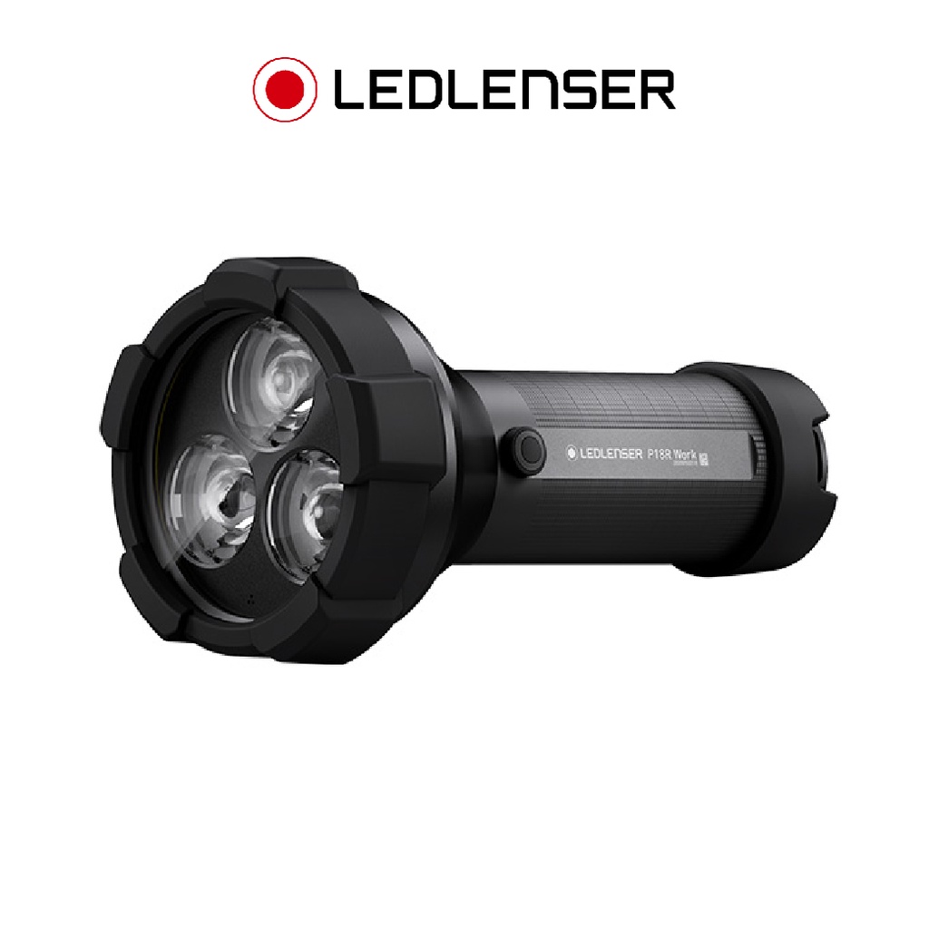 【德國Ledlenser】P18R Work 充電式伸縮調焦手電筒 自然暖黃光 工作照明 防摔橡膠保護 超高亮度