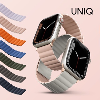 【UNIQ】Apple Watch雙色防水矽膠磁吸錶帶(Revix)｜49/38/40/41/42/44/45mm共用款