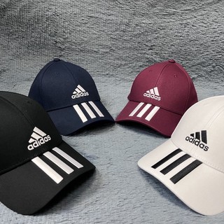 Adidas 3S Logo 男性 可調式 純棉 防曬 遮陽 抗UV 帽子 棒球帽 老帽 Logo帽【WENWU】