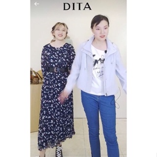 DITA七分袖雪紡洋裝(二手)