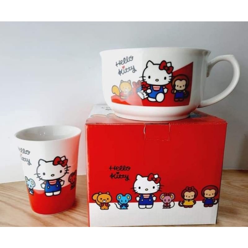 Hello Kitty 陶瓷杯碗組（物超所值）