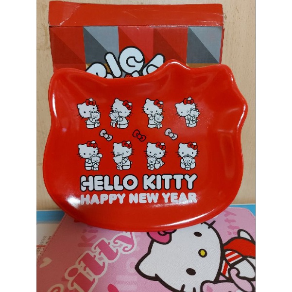 @Hello Kitty 40週年經典造型瓷盤@商品-全新@