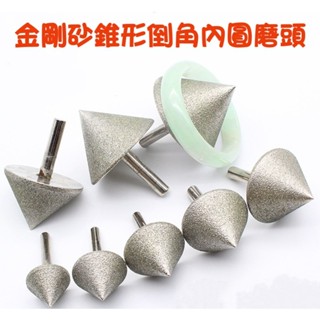 【七彩翡翠】金剛砂 磨頭 錐形 手鐲 內圓 打磨 戒指 板指 平安扣 倒角