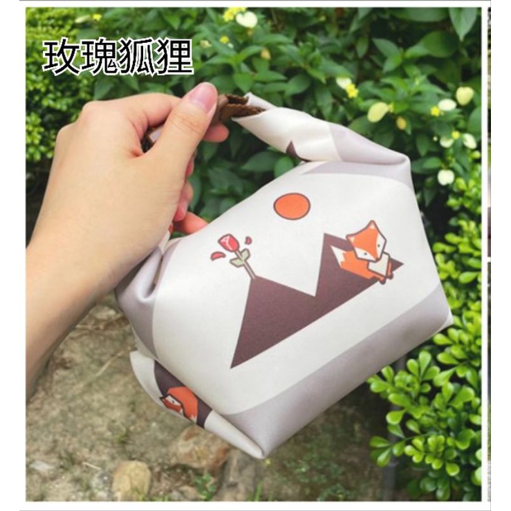 Ofoodin好食袋2.0/矽膠布專用食物袋 玫瑰狐狸 （附贈品）全新/可刷卡
