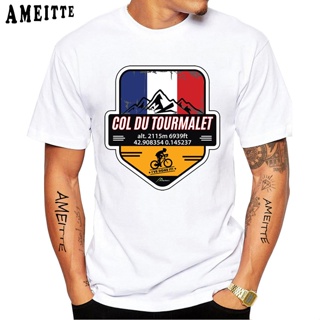 男士 T 恤 Col du Tourmalet Cycling Ive 完成! T 恤夏季短袖 Mont Ventoux