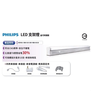 小鵬~附發票 PHILIPS 飛利浦 LED 支架燈 TWG580 晶巧 附開關 間接照明 串接燈 層板燈 一體成型