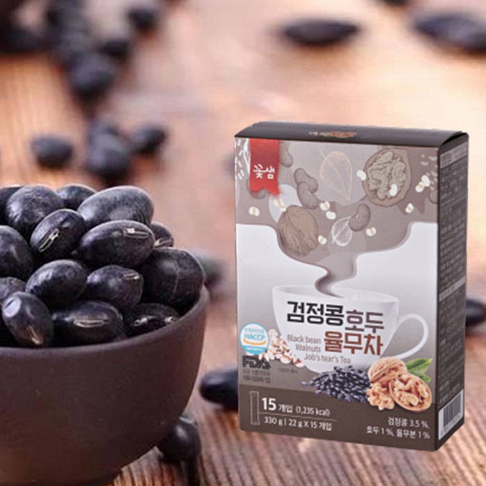 【韓味不二】花泉-黑豆核桃薏仁茶 22G*15 韓國傳統茶