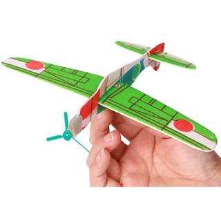 Diy 組裝兒童翼飛行飛行風箏紙飛機模型模仿鳥飛機玩具