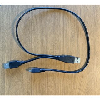二手Cable USB2.0高速傳輸線Y型線 MimiUSB公60CM外接線額外供電線