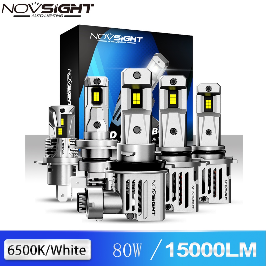 Novsight 最新 N66 9005 9006 H4 H11 H7 汽車 LED大燈燈泡 霧燈 6500K 80W