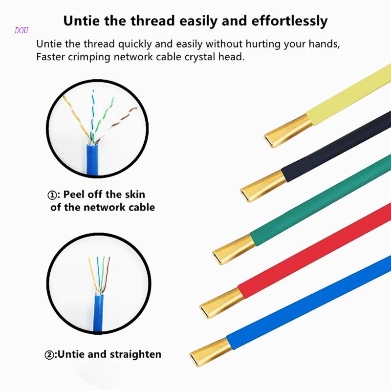 Dou Rj11電話線芯分離器局域網電纜矯直器CAT5 CAT6 CAT7