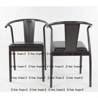 《Chair Empire》LOFT美式鄉村餐椅復古做舊工礦風格 鐵藝 皮墊 Y椅 休閒椅咖啡椅