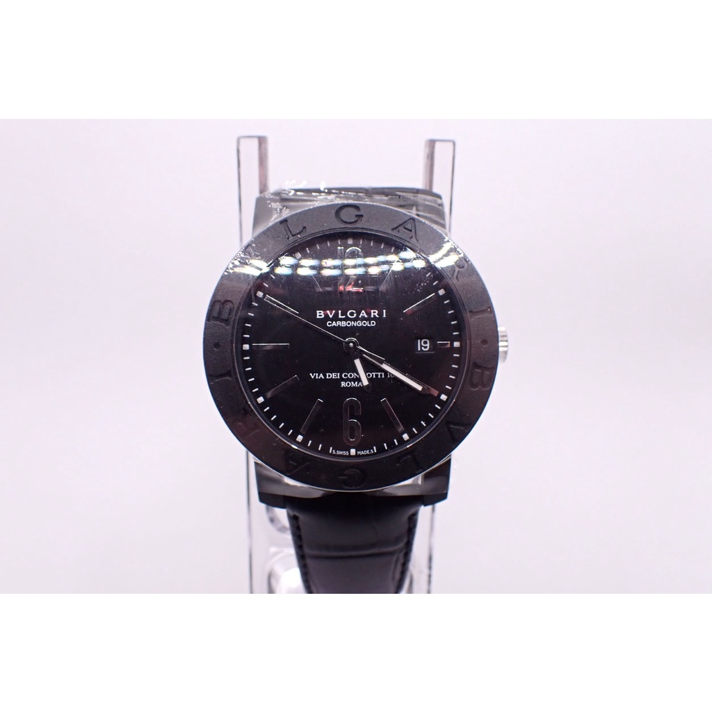 大同精品當鋪-BVLGARI寶格麗自動上鍊機械腕錶(黑)