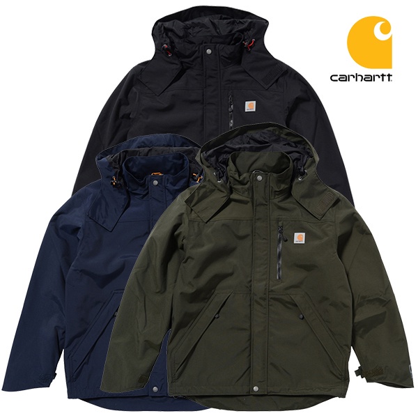 carhartt shoreline jacket 墨綠 山系 完全防水 美版s