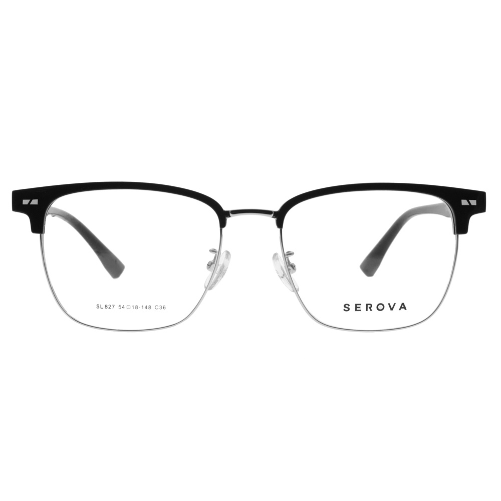 SEROVA 光學眼鏡SL827 C36時尚眉框款 華晨宇同款 眼鏡框 - 金橘眼鏡