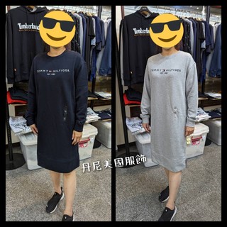 TOMMY HILFIGER 女生 女款 刺繡Logo 長版 大學T 洋裝 美國正品 全新現貨秒發